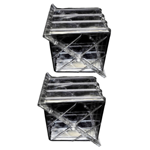 2X Big Size Plastic Clear Heart Square Watermelon 1