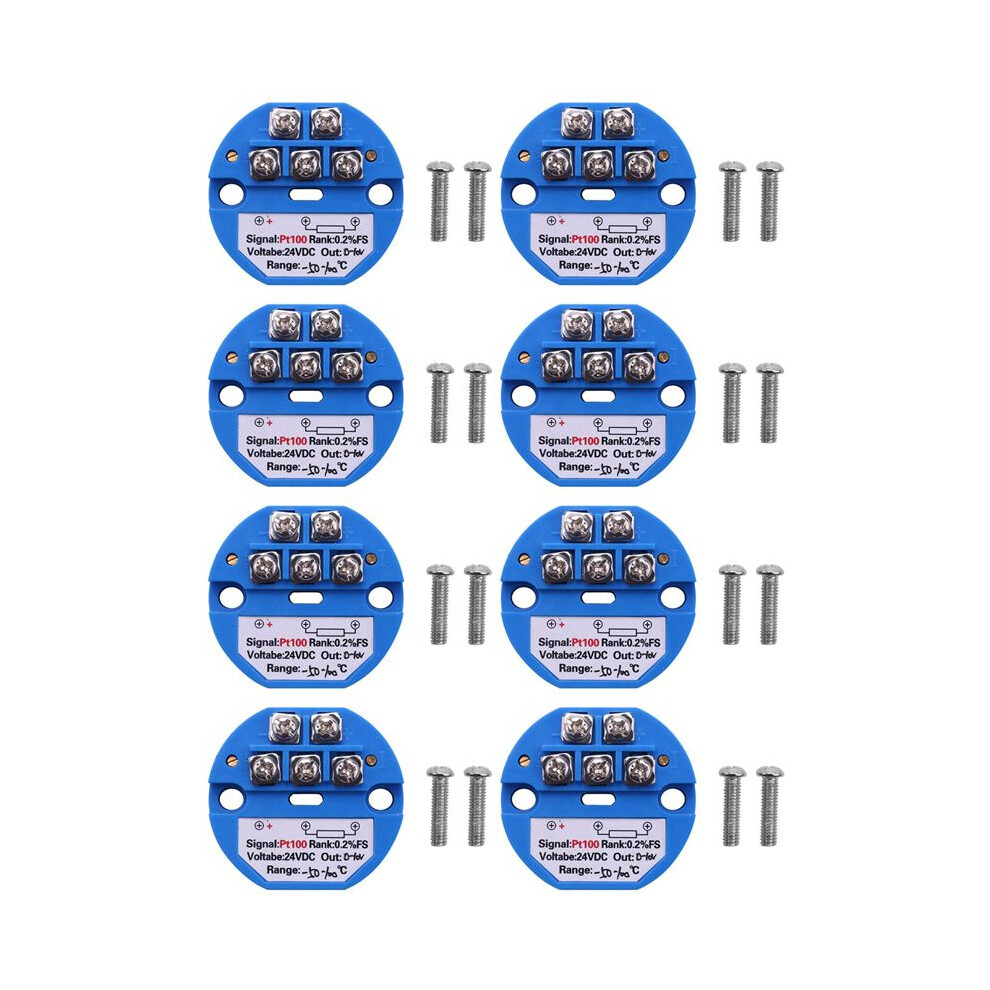 Semoic 8X Rtd Pt100 Temperature Transmitter Dc24v Minus 5