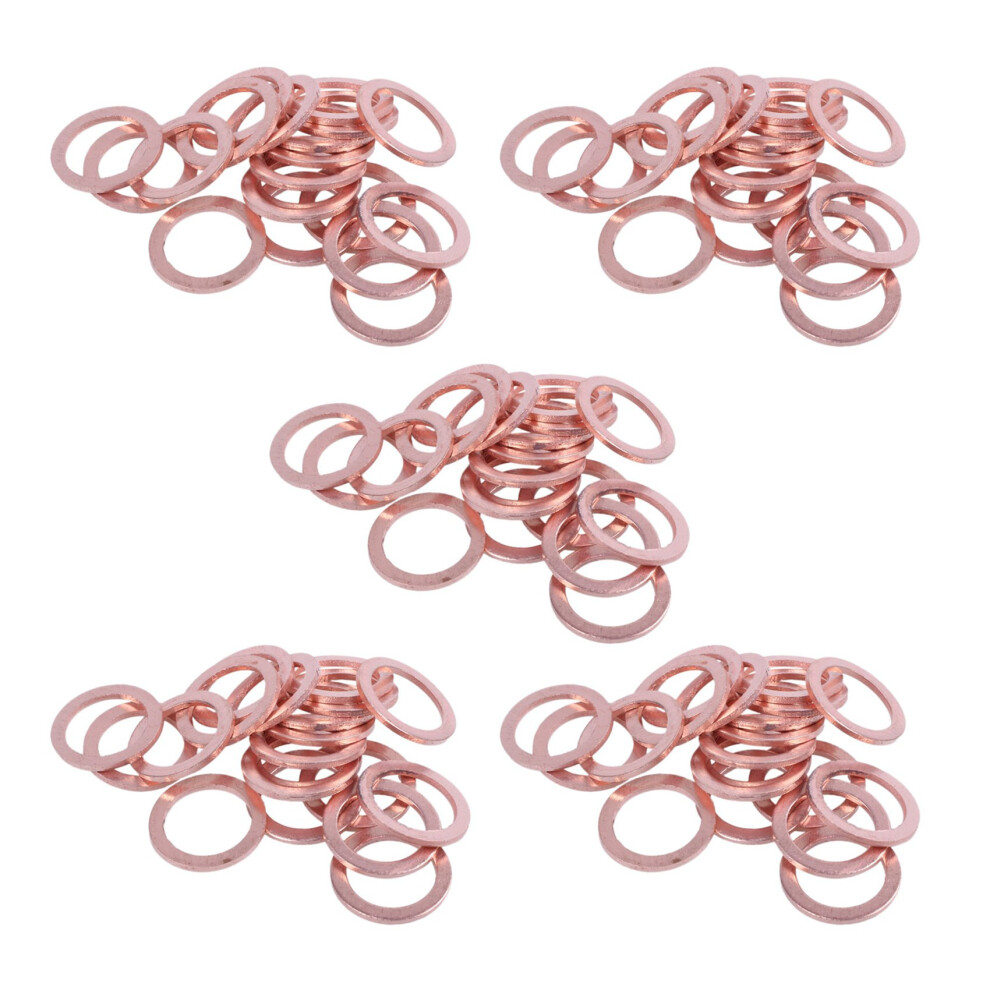 100 Pcs 10Mm X 14Mm 1Mm Copper Washer Seal Spacer 4854184421405