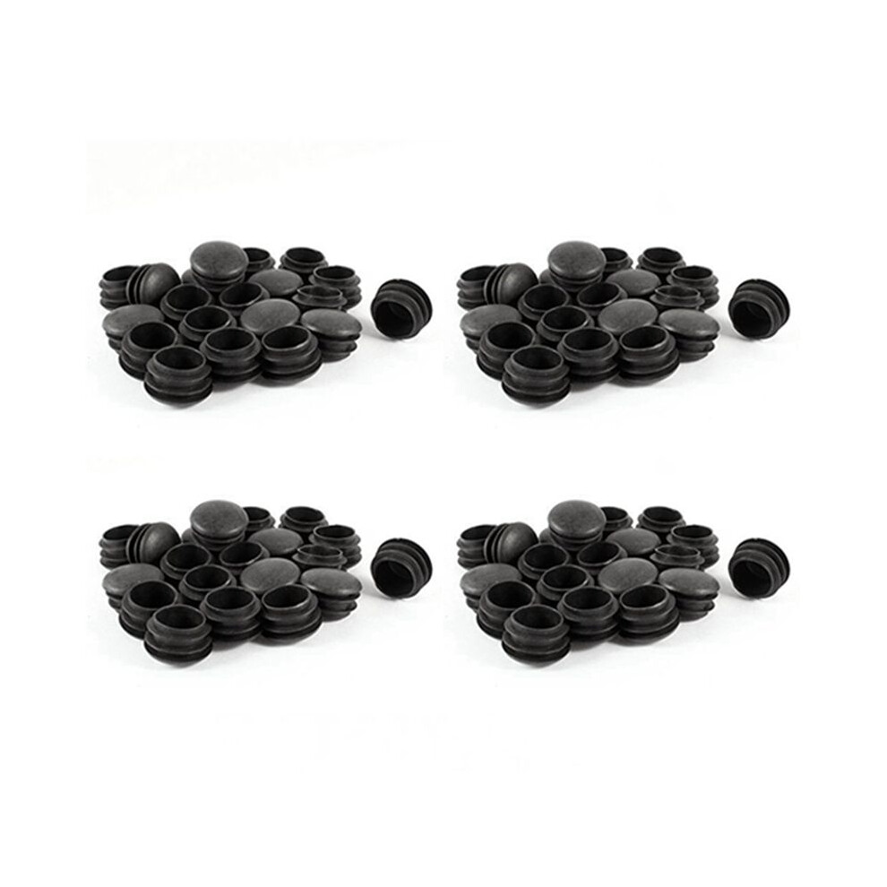 80 Pcs Black Plastic 25Mm Dia Blanking End Caps Ro 4851335351451
