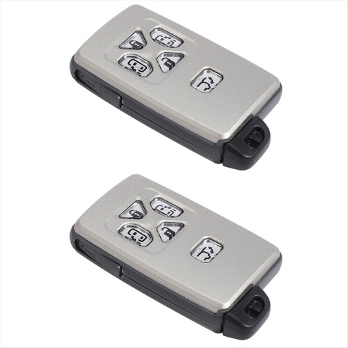 2X Car Smart Card Remote Key Shell Case Fob 5 Butt 2