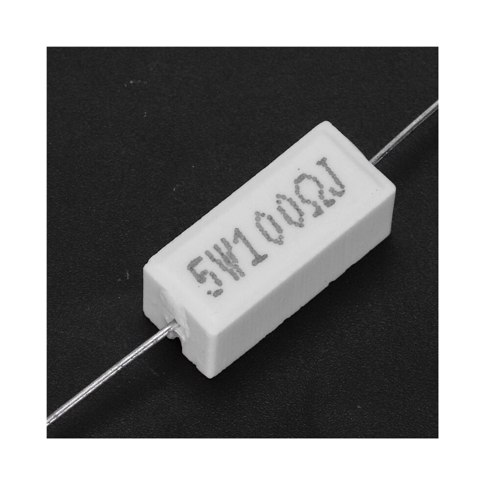100X Wirewound Ceramic Cement Resistors 100 Ohm 5W 4851335352113