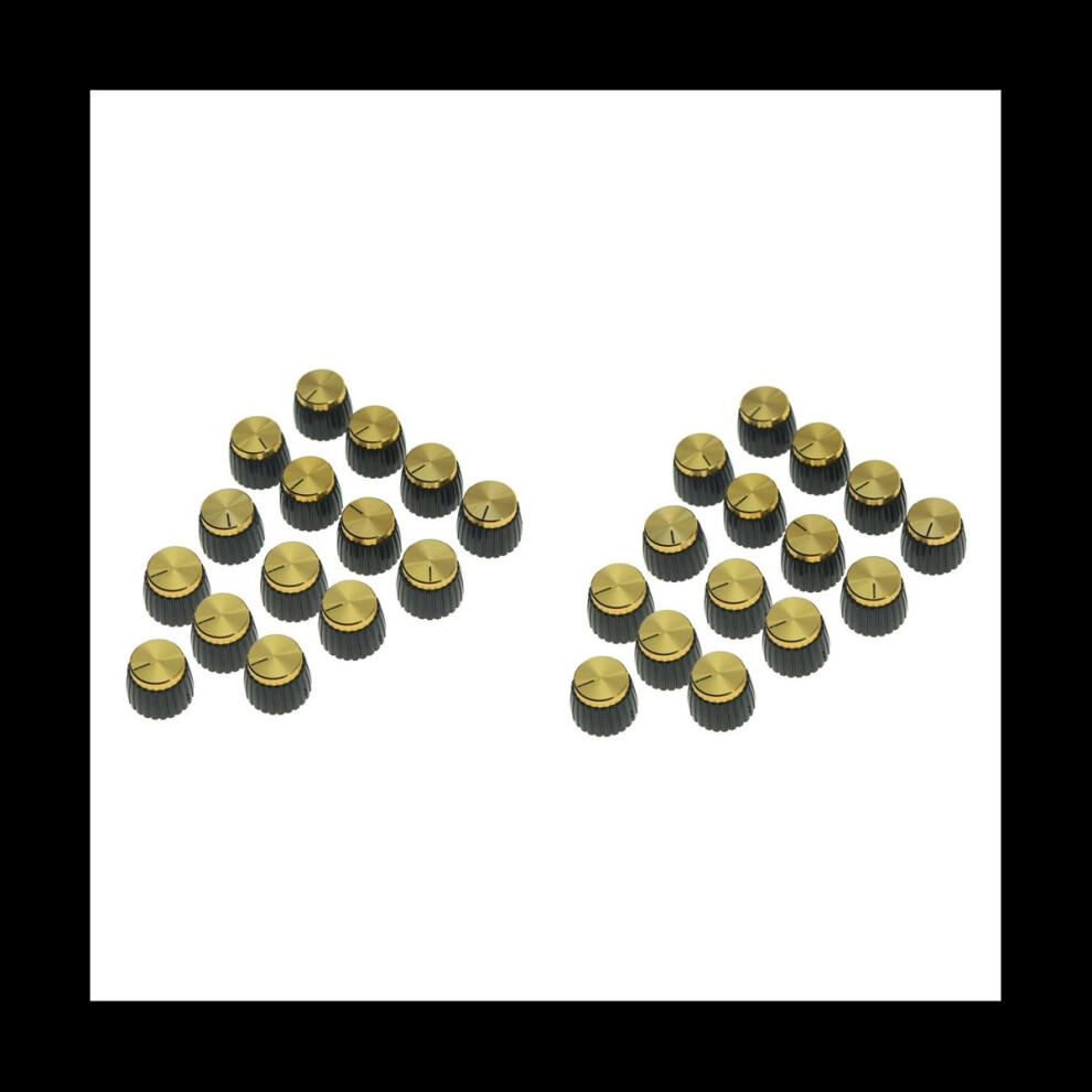 30Pcs Guitar Amp Amplifier Push On Fit Knobs Black 4851335341940
