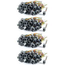 200 Pcs 616E 4P4C RJ9 Female Telephone Connector A