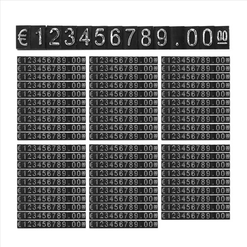 60Sets Plastic Cubes Price Display Tags Adjustable