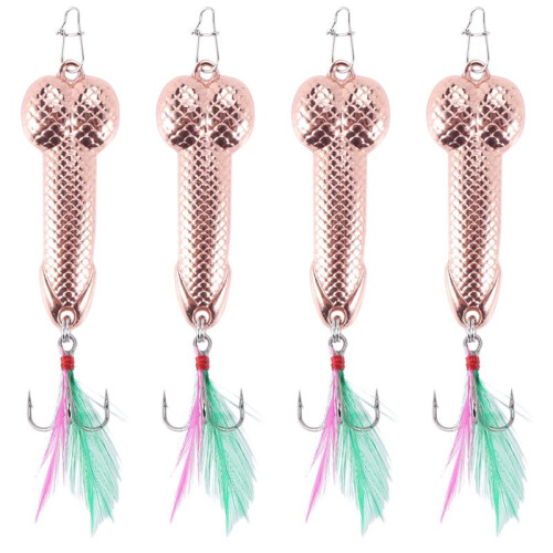 4Pcs Fishing Lures Tackle Hook Spinner Spoon Pike