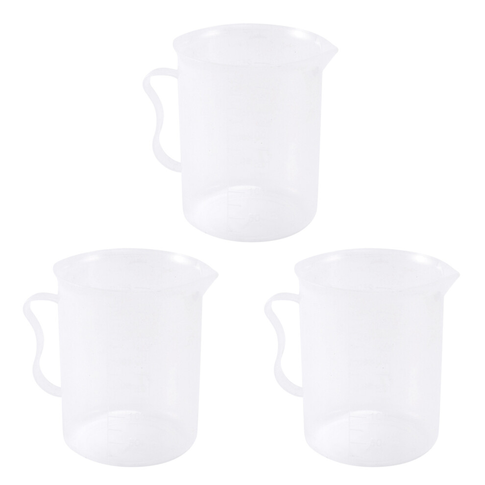3X Measuring Jug 250Ml Graduated Beaker Clear Whit White 4854184429623