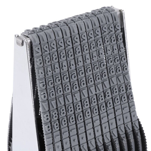3X Multipurpose 12 Digit Alphabet Rolling Rubber S