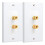 4 Pack Single Gang 1.0 Speaker Wire Wall Plate (Ba 4