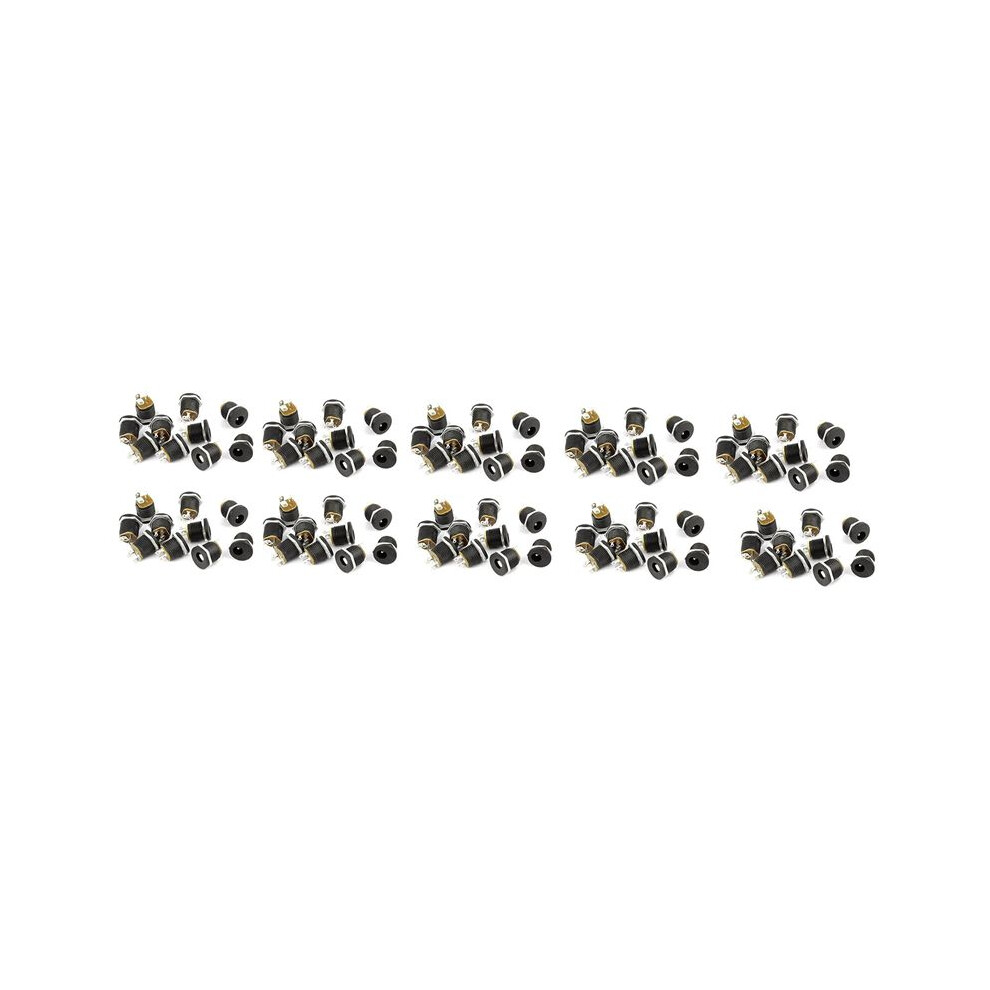 100 Pcs 3-Terminal Soldering 2.1Mm X 5.5Mm Female 4851335353868