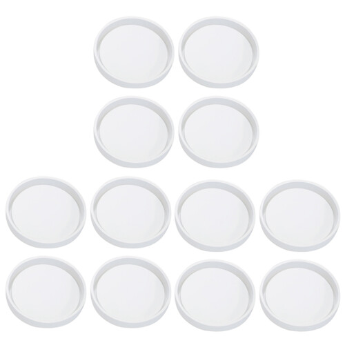 12 Pack Big DIY Round Coaster Silicone Mold, Diame