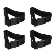 4X Luggage Belt Strap Cord Rope Black for Suitcase