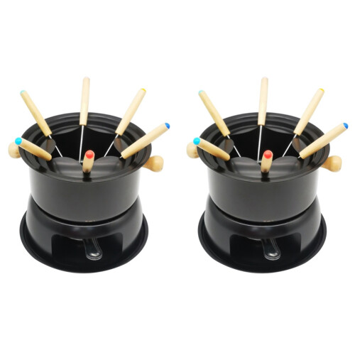 2X Chocolate Fondue Maker Set Multifunction Carbon 1
