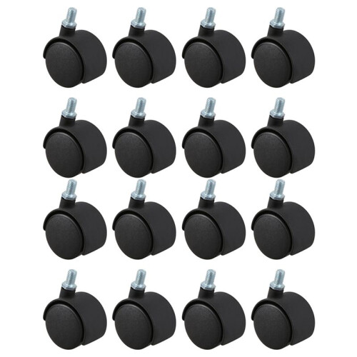 Plastic Swivel Caster 8mm Screw Stem 1.5-Inch Dia