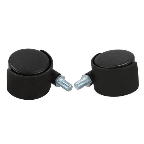 Plastic Swivel Caster 8mm Screw Stem 1.5-Inch Dia 2