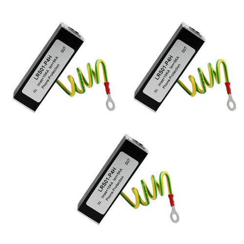 3X Telephone Fax Surge Protector Thunder Arrestor