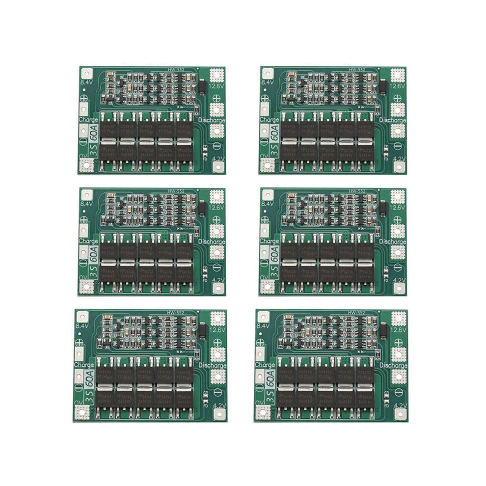 6X 3S 60A Board 11.1V 12.6V 18650 Li-Ion Lithium B 4851335363447