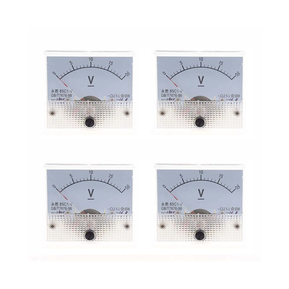 4X Dc 0-20V 85C1-V Class 2.5 Voltmeter Analog Volt 4851335349724