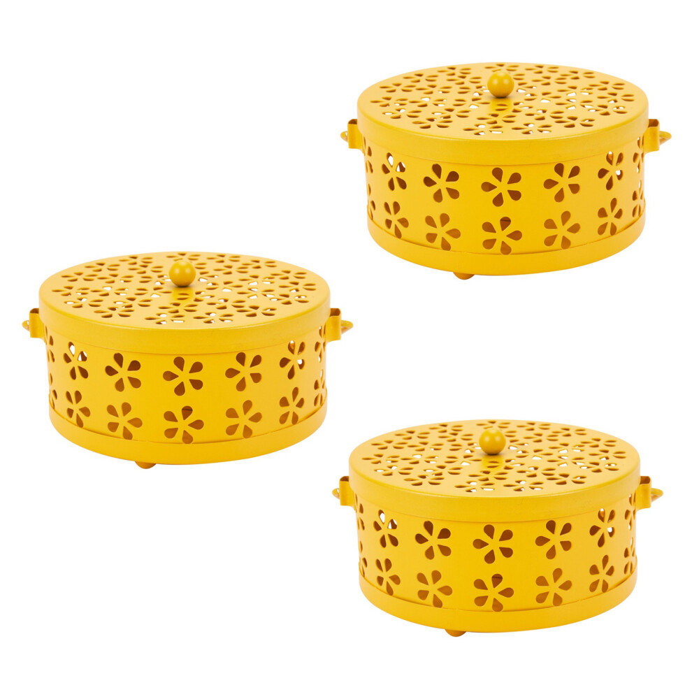 3X Nordic Retro Metal Hollow Floral Mosquito Coil 4854184437000