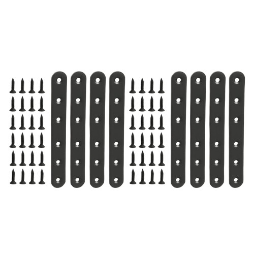 8 PCS Flat Straight Bracket Stainless Steel Mendin 1