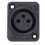 40Pcs Black XLR 3Pin Female Jack Panel Mount Chass 4