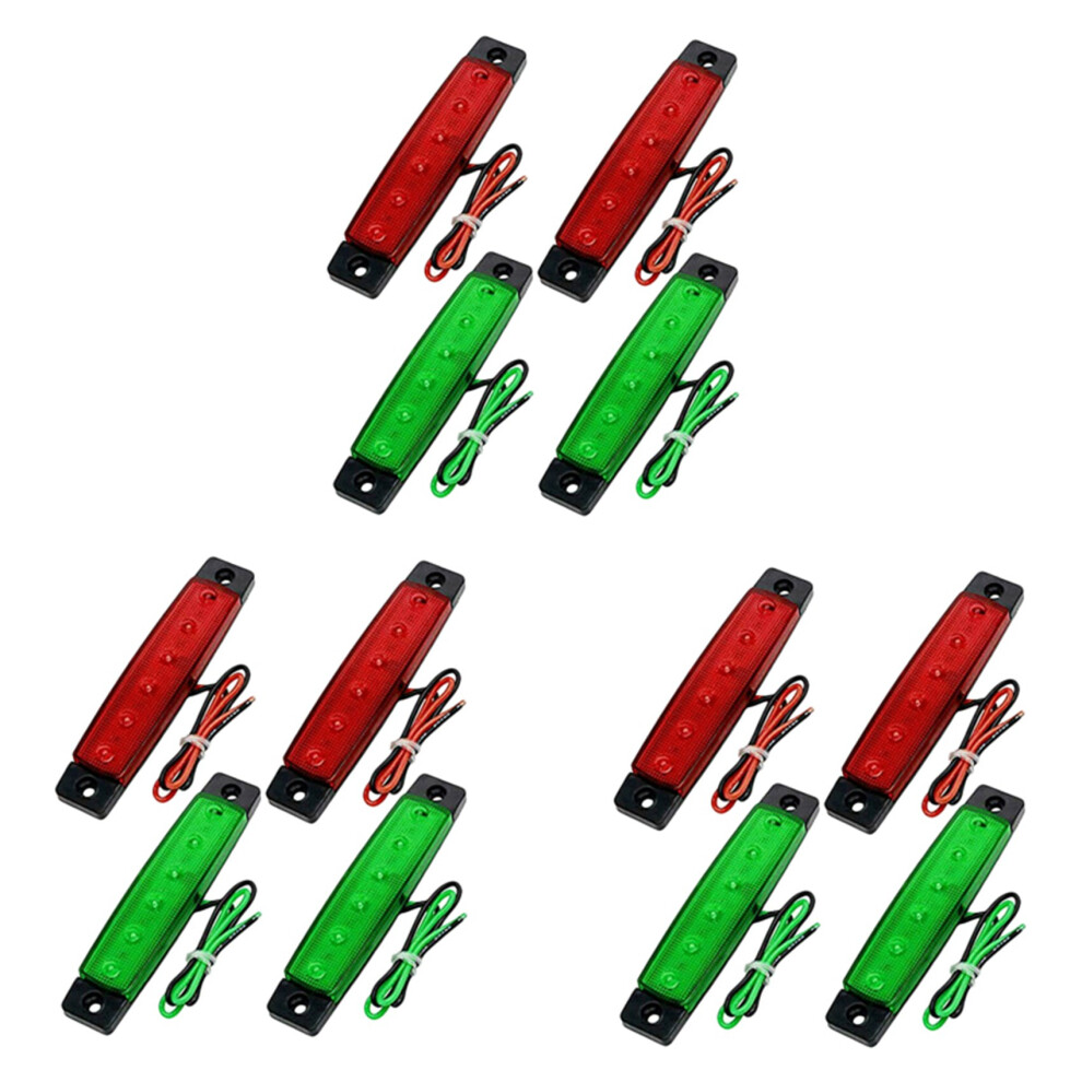 12Pcs Boat Navigation Led Lights Stern B Red/Green 4854184437925