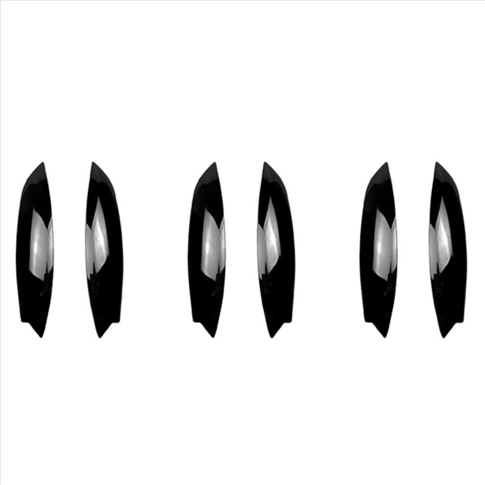 6X Bright Headlights Eyebrows Eyelids Cover Black 4851335381670