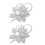 2X Classy Flower Brooch Pin with Shiny Created Cry 2