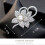 2X Classy Flower Brooch Pin with Shiny Created Cry 3