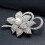 2X Classy Flower Brooch Pin with Shiny Created Cry 5