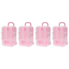4X Pink Mini Roller Travel Suitcase Candy Box Pers