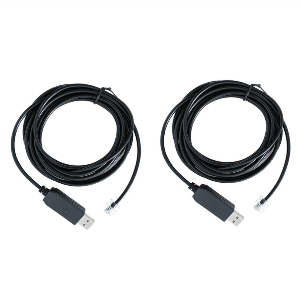 2X Usb To Rj11 Rj12 6P4c Adapter Serial Control Ca 4851335375495