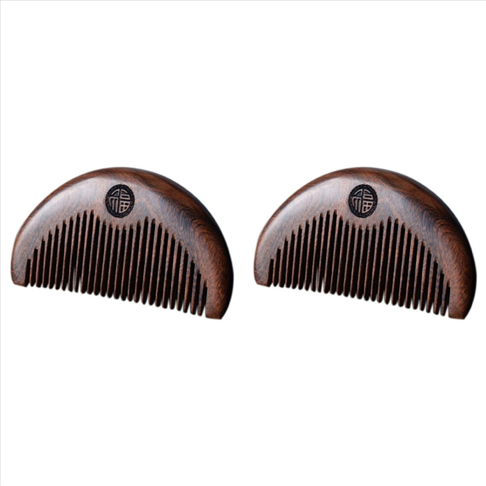Semoic Unisex 2X Hair Care Comb Anti-Static Handmade Natural Woo