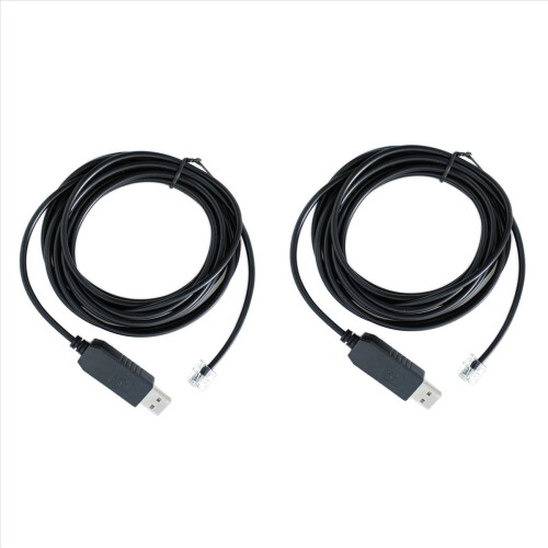 2X USB to Rj11 Rj12 6P4C Adapter Serial Control Ca 1