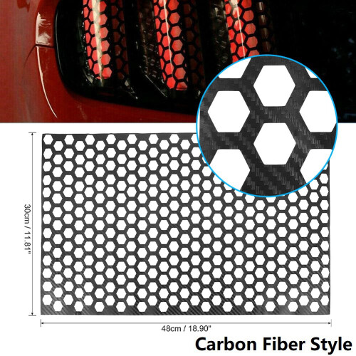 2X Car Rear Tail Light Lamp Stickers Honeycomb Typ 2