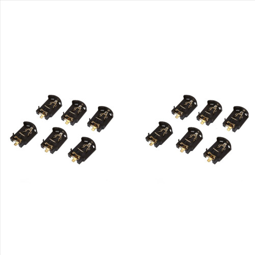 12PCS Brown Plastic Housing CR2032 Button Cell Bat 1