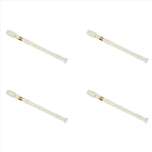 4X Students Plastic 8 Holes Flute Recorder W Clean