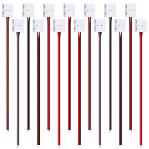 72Pcs 8mm 2 Pin LED Strip Light Connector for 8 mm 2