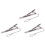 3X Mens Plain Silver Color Chrome Stainless Steel 1