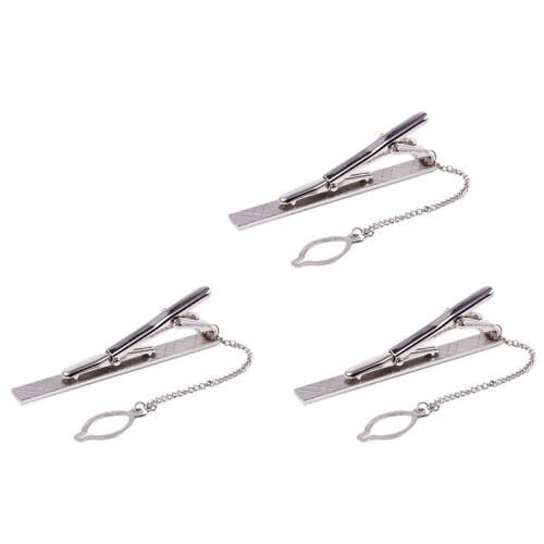 3X Mens Plain Silver Color Chrome Stainless Steel