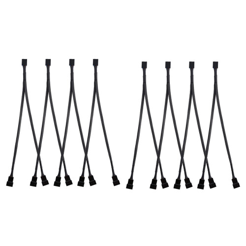 8 Pack PWM Fan Splitter Cable Y Computer PC Power 1