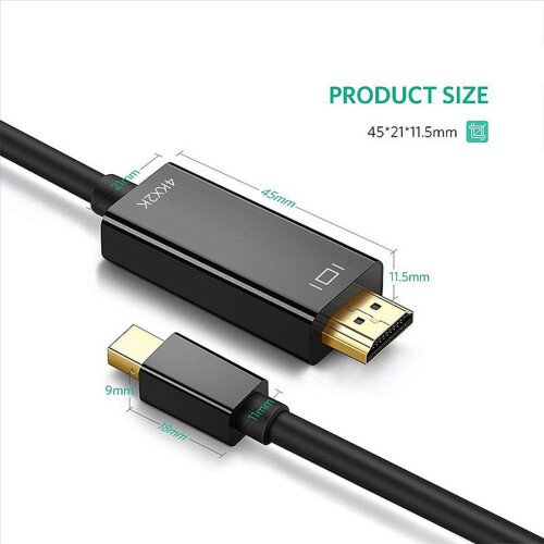 2X Mini DisplayPort to 4K DP 6 Feet Cable for /Pro 2