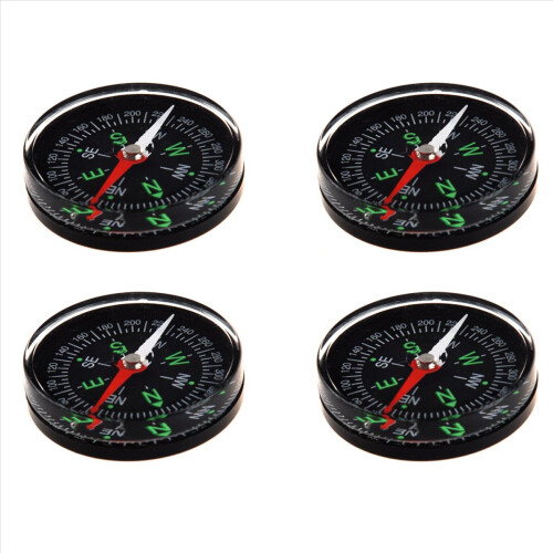4Pcs 40mm Clear Liquid-Filled Camping Compass Hiki 1