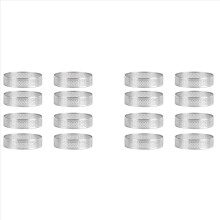 16Pcs Stainless Steel Tart Ring, Heat-Resistant Pe