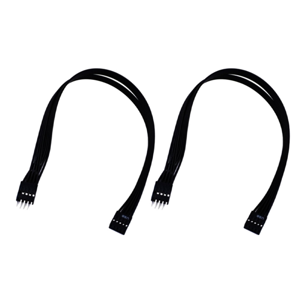2X Motherboard Mainboard 9Pin Usb 2.0 Male To Fema 4854184444275