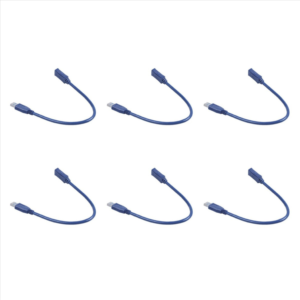 6X Usb 3.0 Male To F/M Type A Connector Exten Blue Semoic