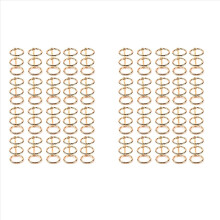 40Pcs 3 Ring Gold Book Rings Leaf Binders Office S