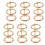 40Pcs 3 Ring Gold Book Rings Leaf Binders Office S 6