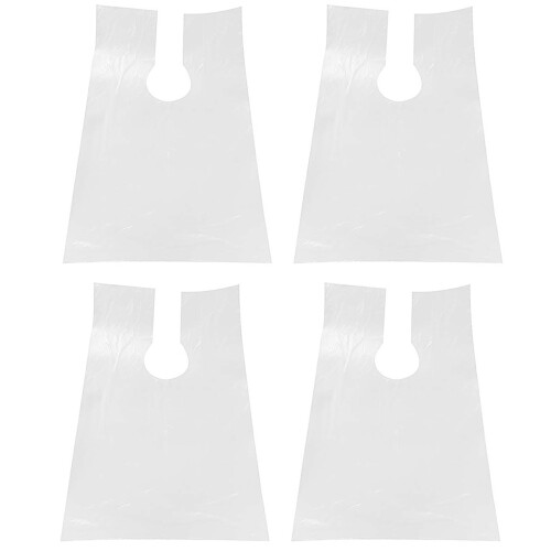 400Pcs PE Apron Disposable Long Barber Cloth Perm 1