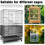 6Pcs Large Adjustable Bird Cage Cover Seed Catcher 4
